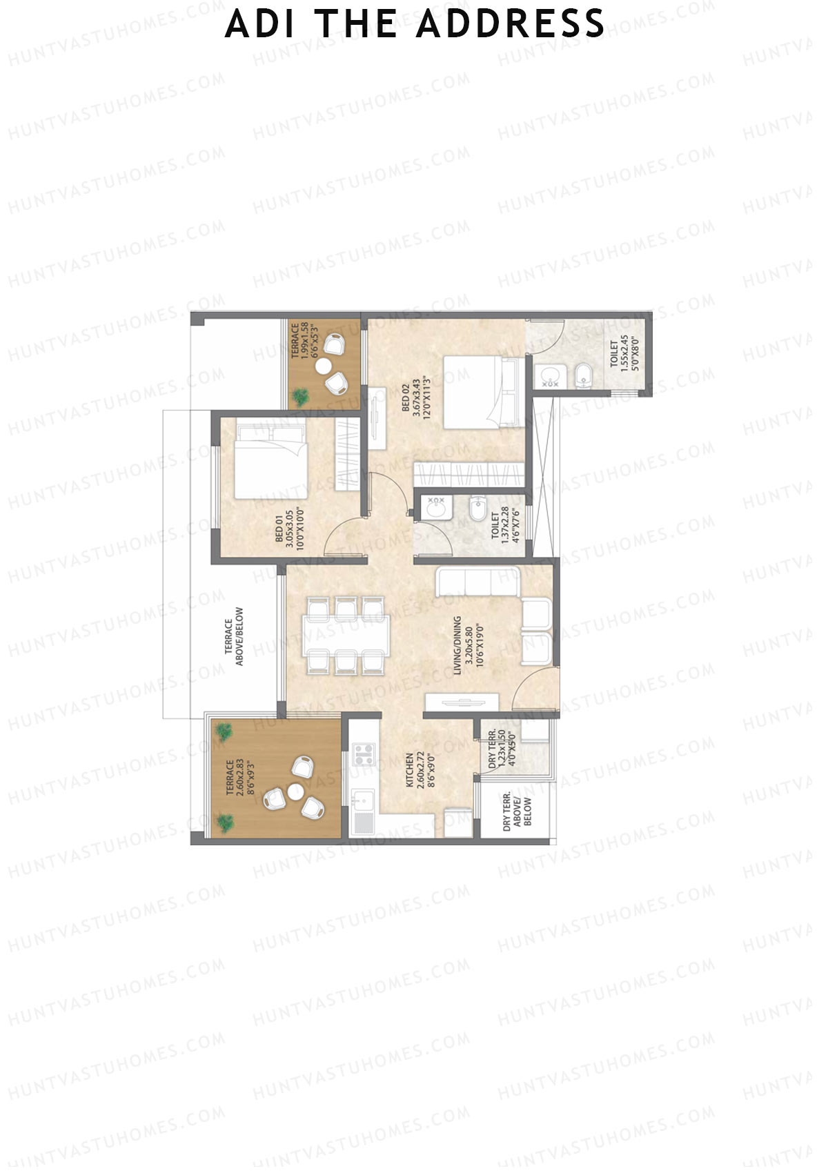 Adi The Address Tower B Unit 5  Floor Plan