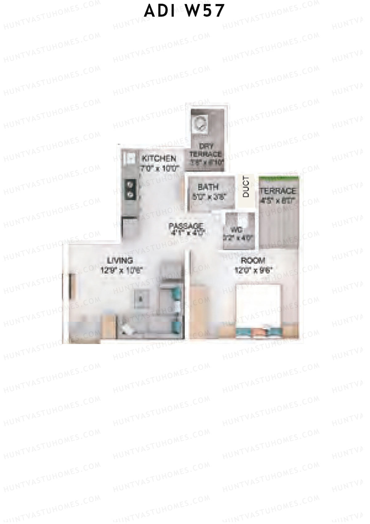 Adi W57 Waterlily Unit 6 Floor Plan