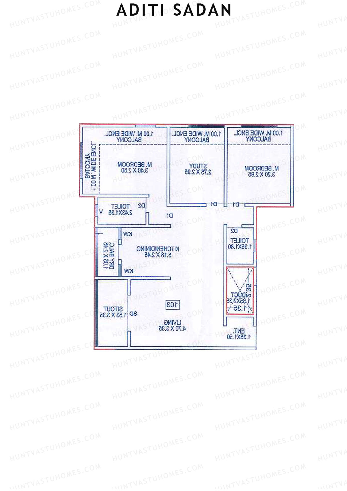 Aditi Sadan Tower A Unit 2 Floor Plan