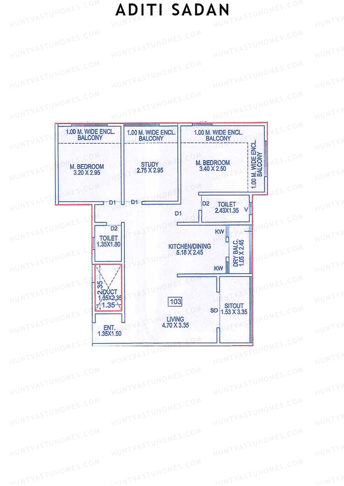 Aditi Sadan Tower A Unit 3 Floor Plan