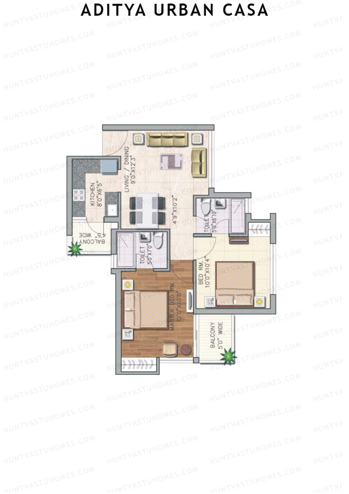 Aditya Urban Casa Tower F Unit 8 (Type VI) Floor Plan