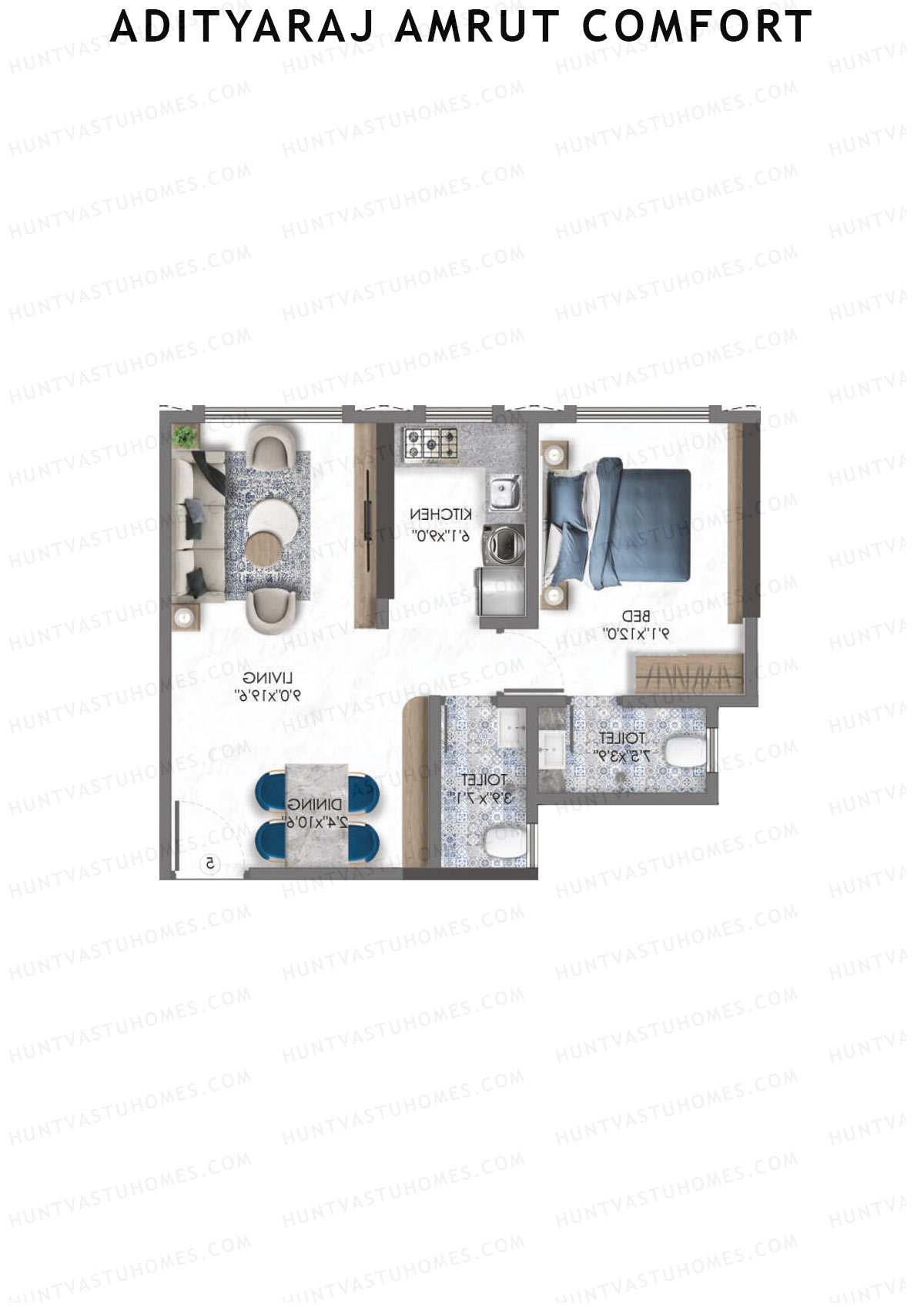 Adityaraj Amrut Comfort Tower 1 Unit 4 Floor Plan