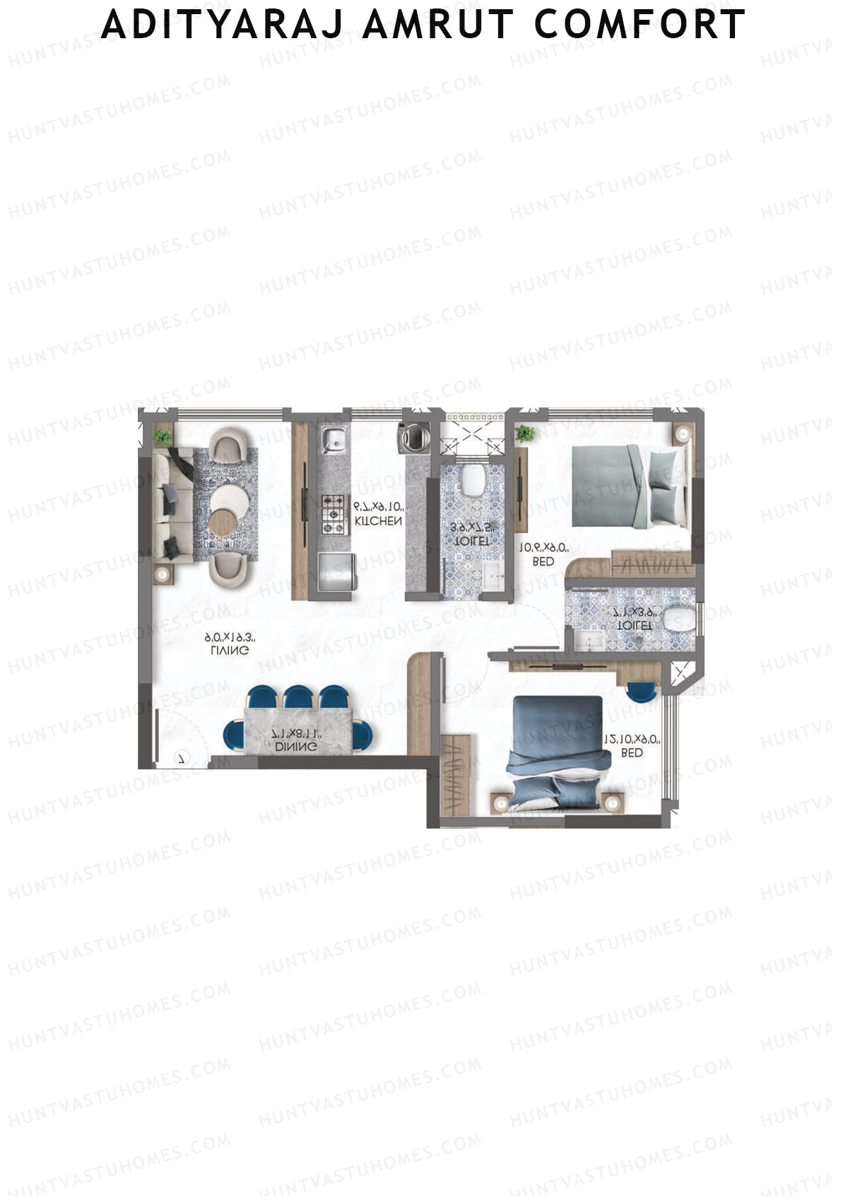 Adityaraj Amrut Comfort Tower 1 Unit 6 Floor Plan