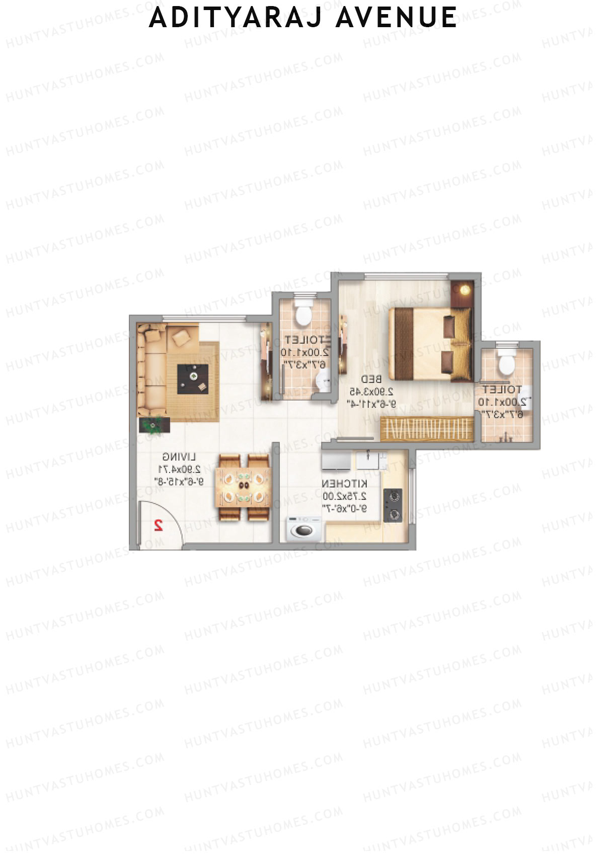 Adityaraj Avenue Wing B Unit 4 Floor Plan