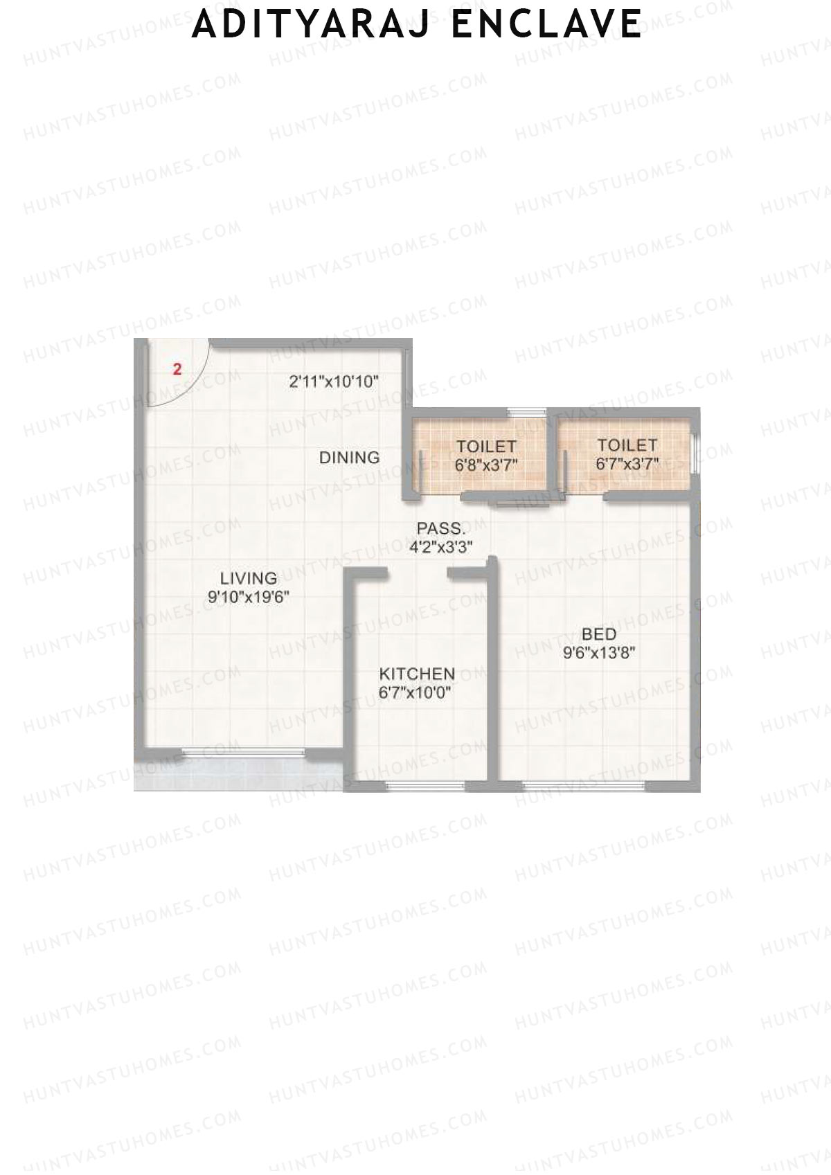 Adityaraj Enclave Wing A Unit 2 Floor Plan