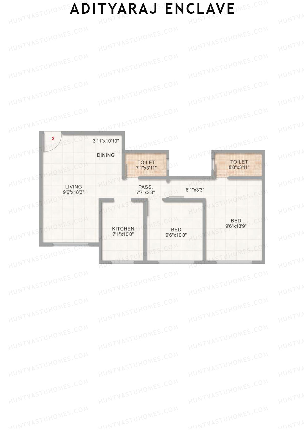 Adityaraj Enclave Wing B Unit 2 Floor Plan