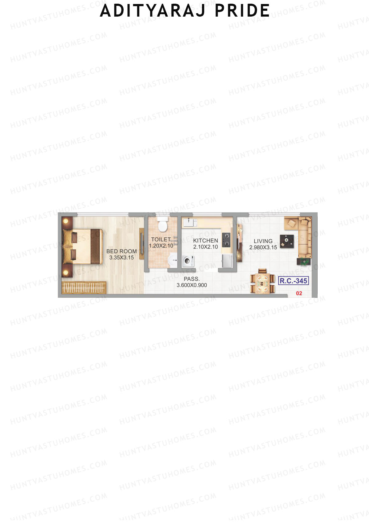 Adityaraj Pride Tower A Unit 2 Floor Plan