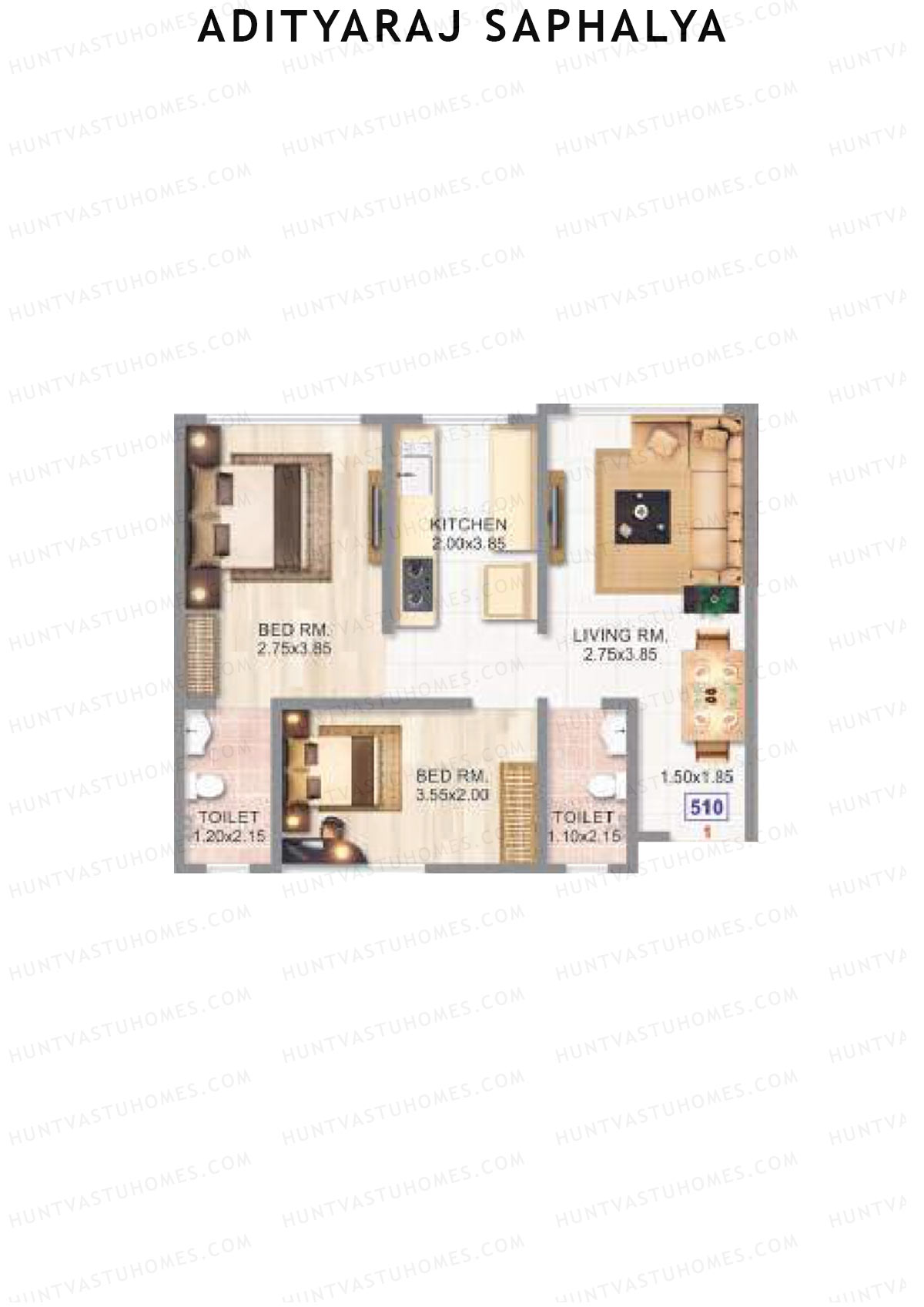Adityaraj Saphalya Wing A Unit 1 Floor Plan