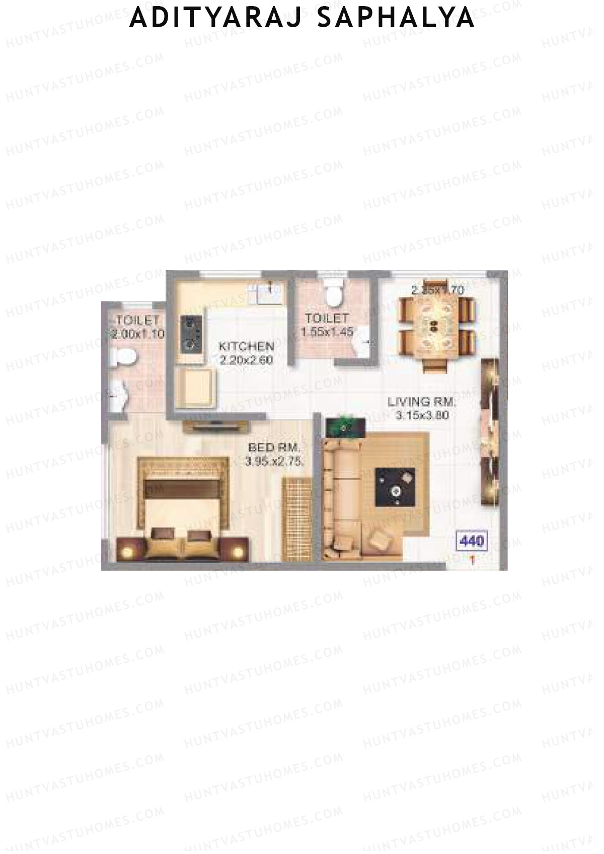 Adityaraj Saphalya Wing B Unit 1 Floor Plan
