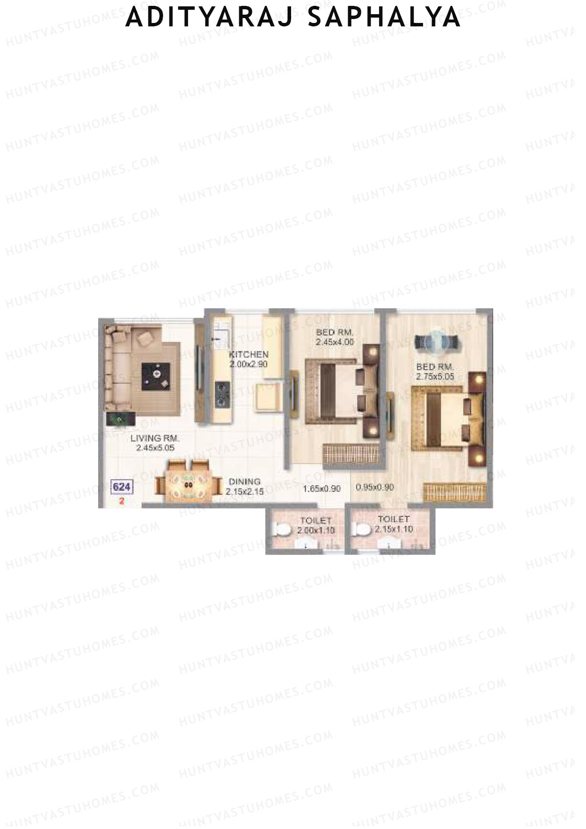 Adityaraj Saphalya Wing B Unit 2 Floor Plan