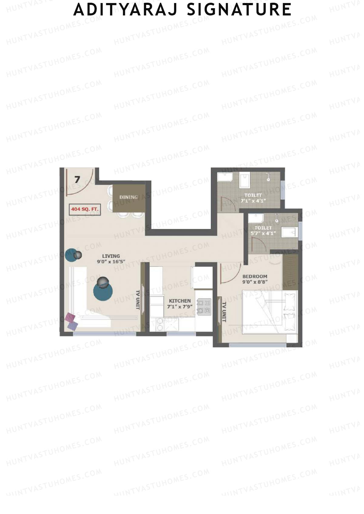 Adityaraj Signature Tower 1 Unit 7 Floor Plan