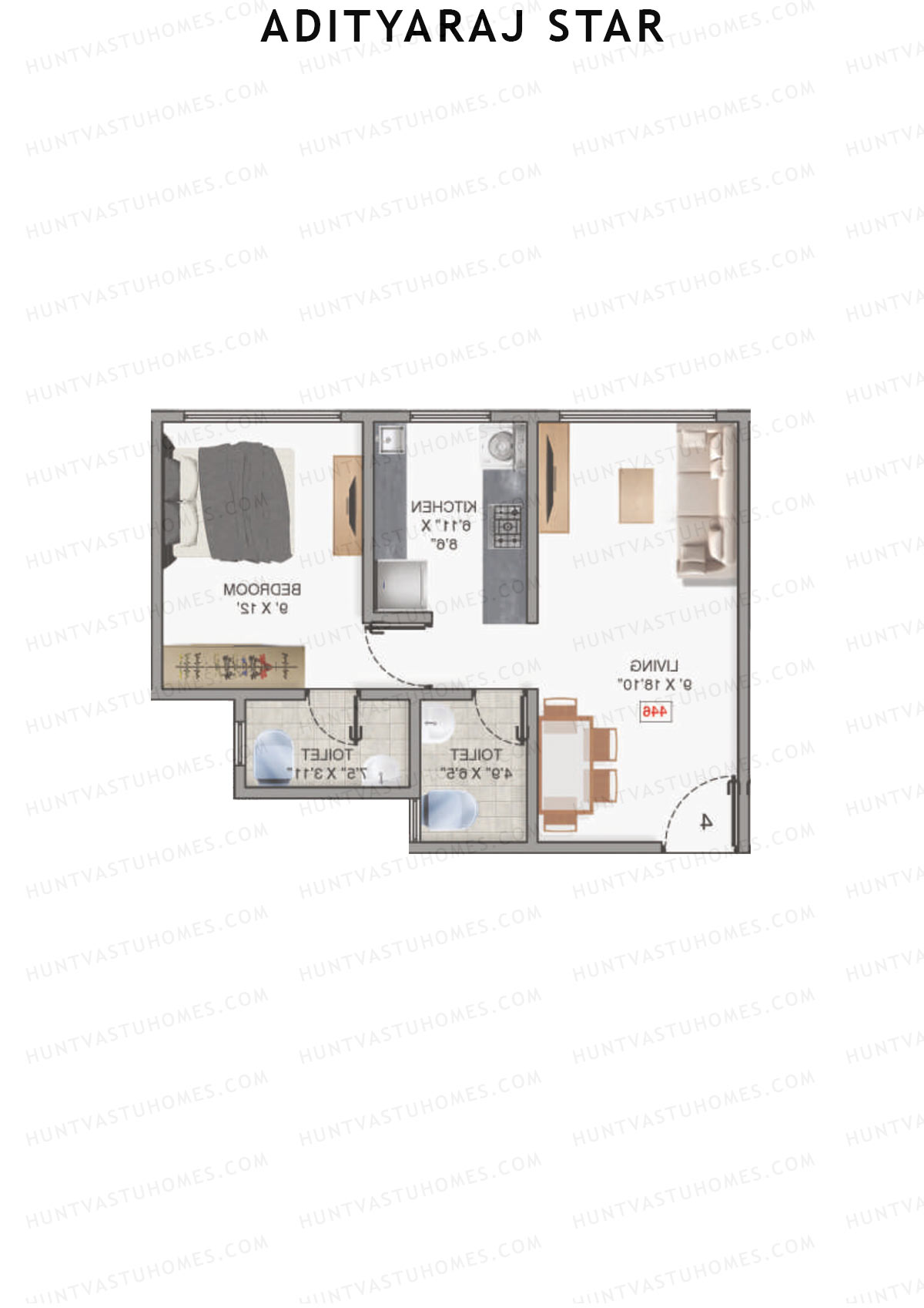 Adityaraj Star Tower A Unit 5 Floor Plan