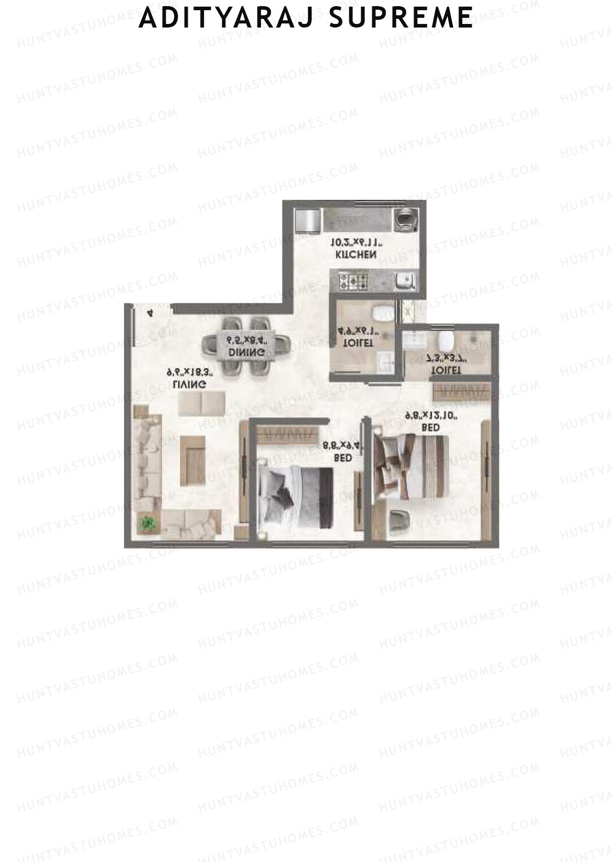 Adityaraj Supreme Wing A Unit 1 Floor Plan