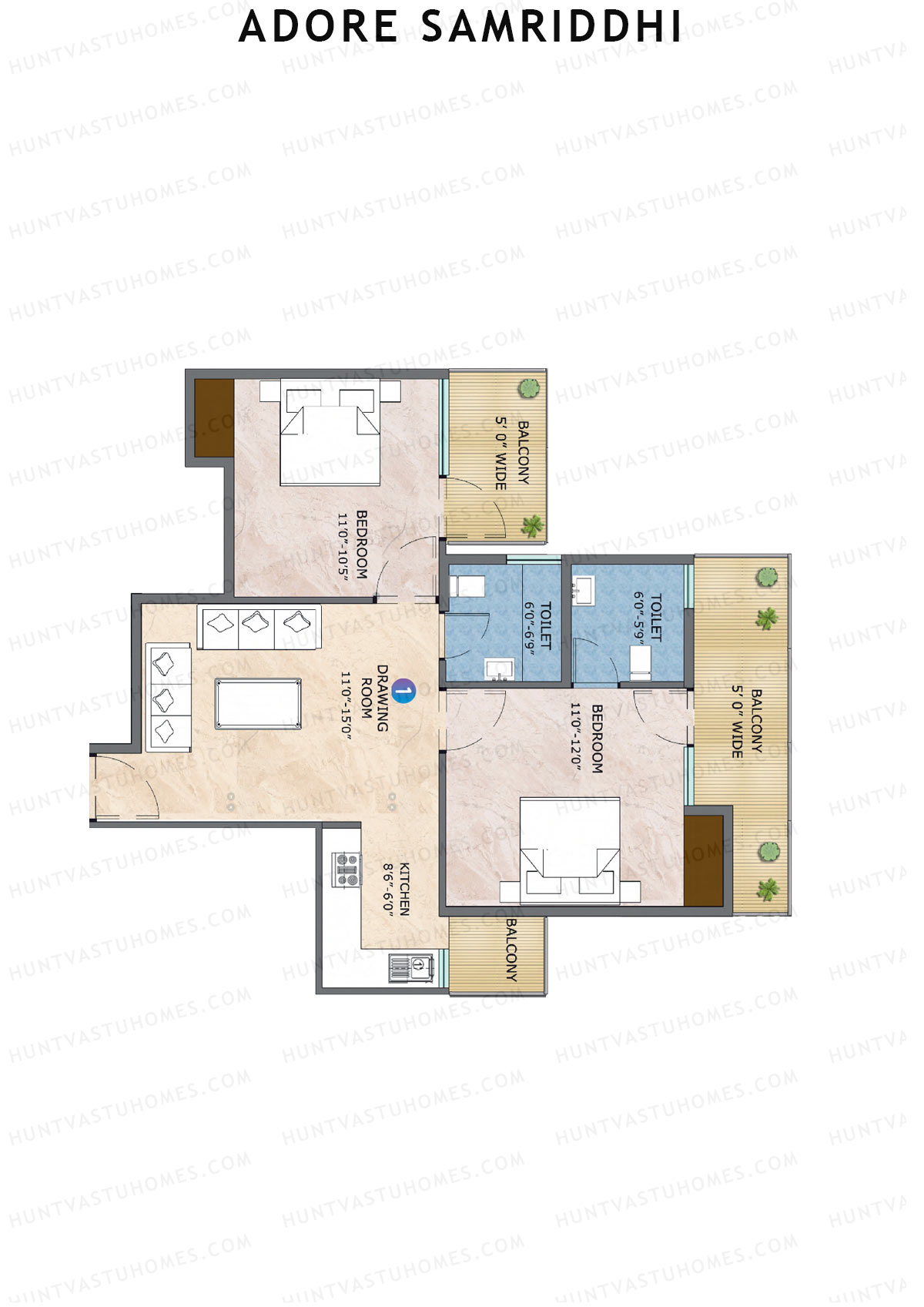 Adore Samriddhi Tower 2 Unit 2 Floor Plan