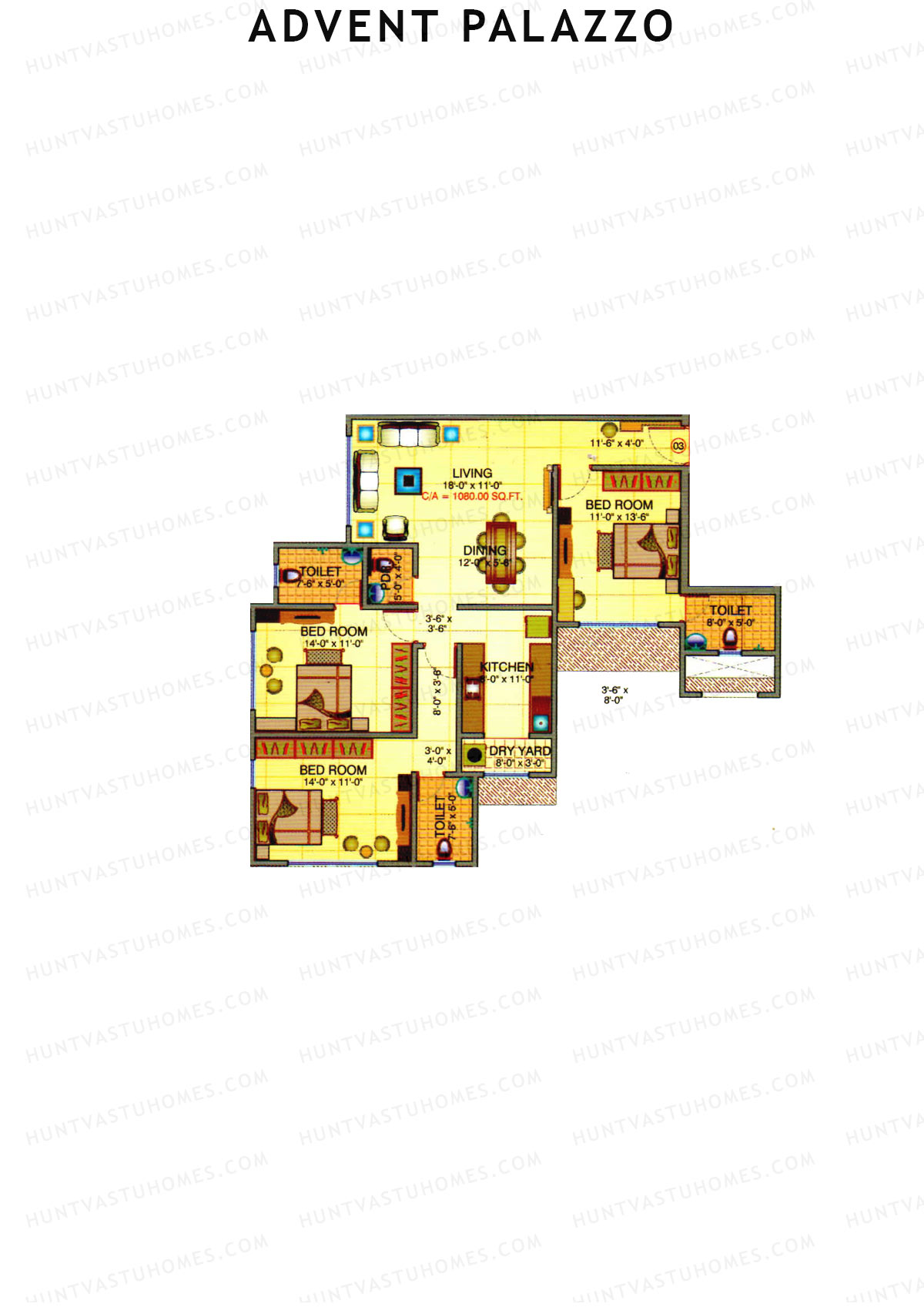 Advent Palazzo Block A Unit 3 Floor Plan