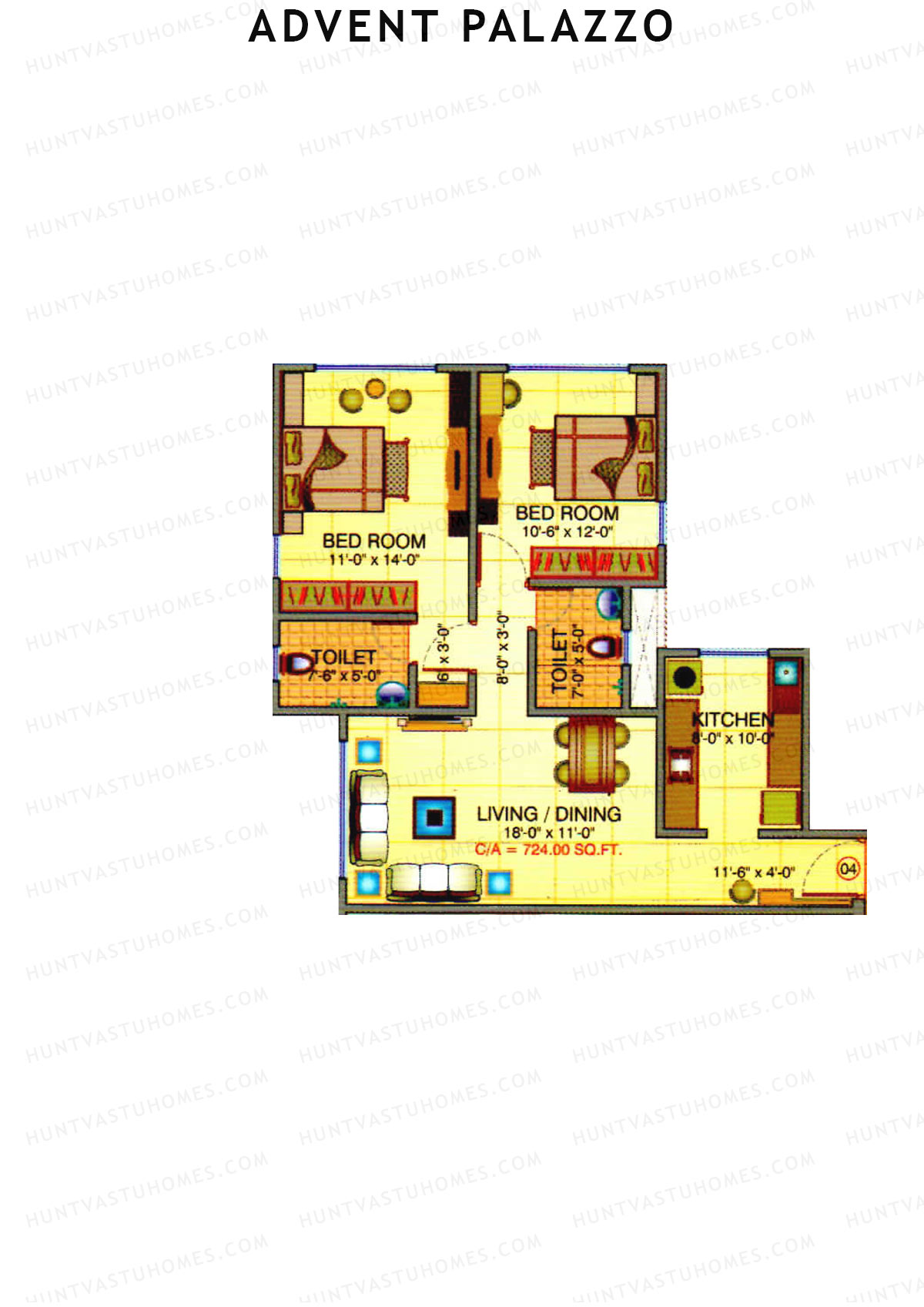 Advent Palazzo Block A Unit 4 Floor Plan