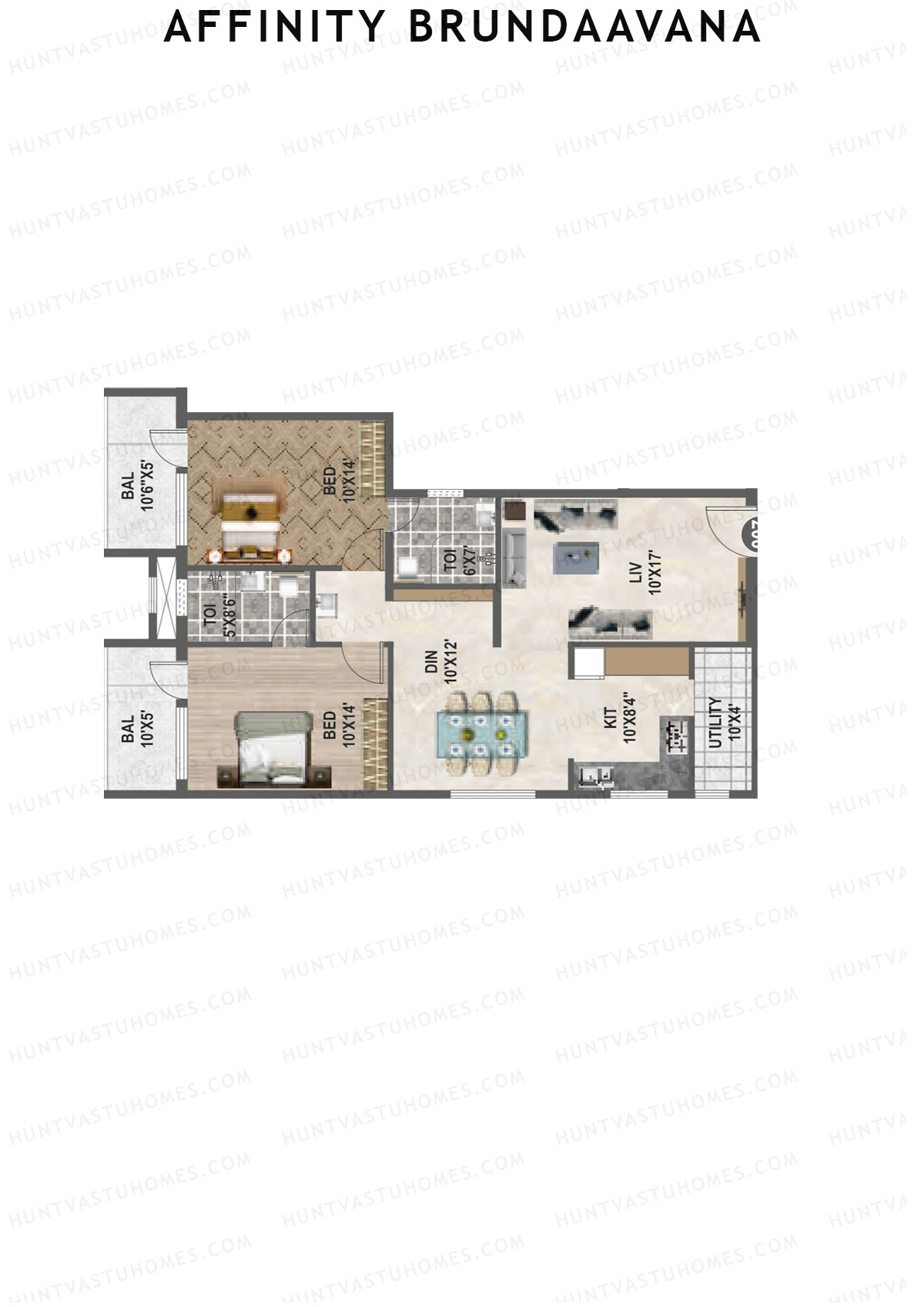 Affinity Brundaavana Block A Unit 7 Floor Plan