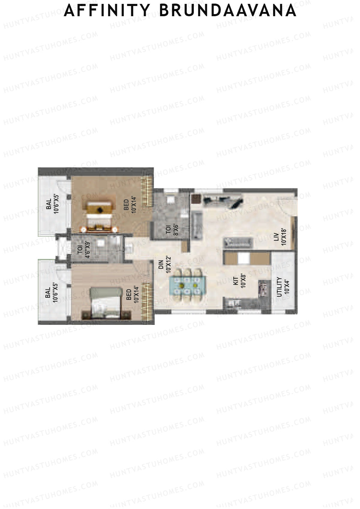 Affinity Brundaavana Block B Unit 10 Floor Plan