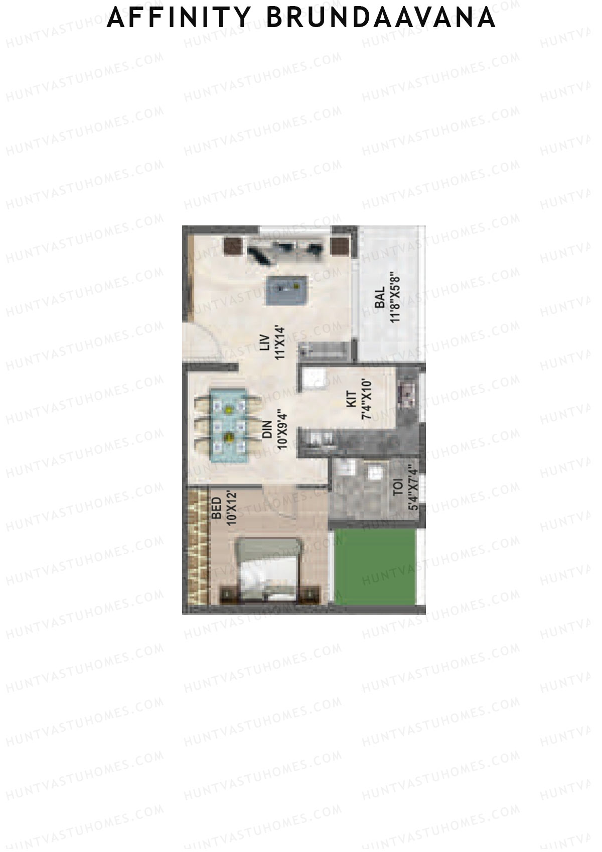 Affinity Brundaavana Block B Unit 3 Floor Plan