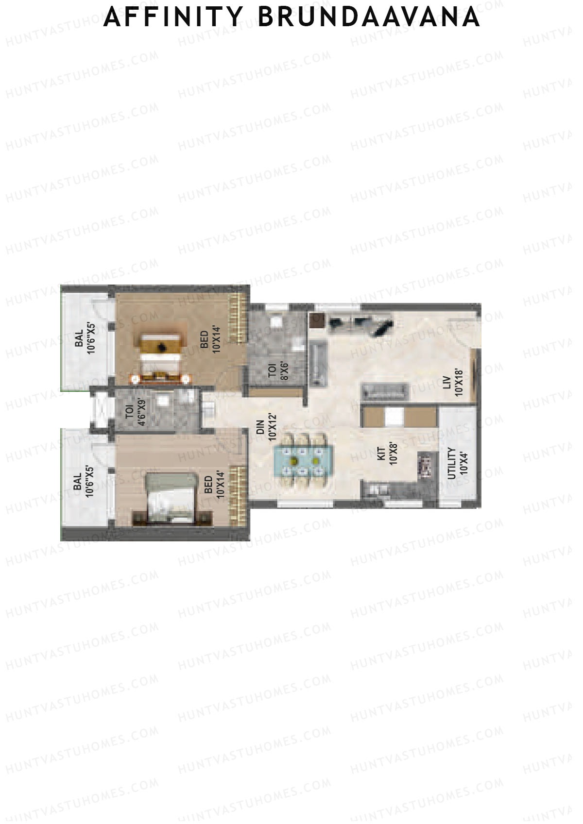 Affinity Brundaavana Block B Unit 8 Floor Plan