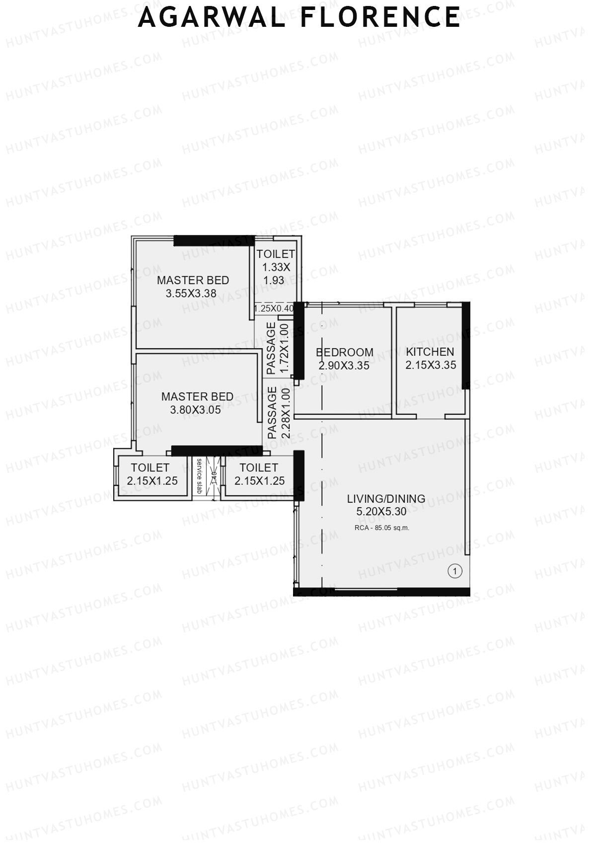 Agarwal Florence Wing A Unit 1 Floor Plan