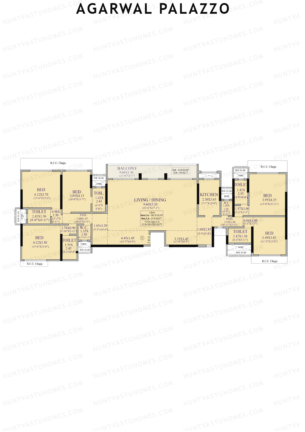 Agarwal Palazzo Block A Unit 1 Floor Plan