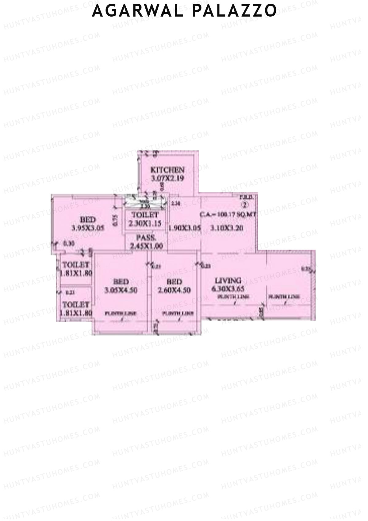 Agarwal Palazzo Block A Unit 2 Floor Plan