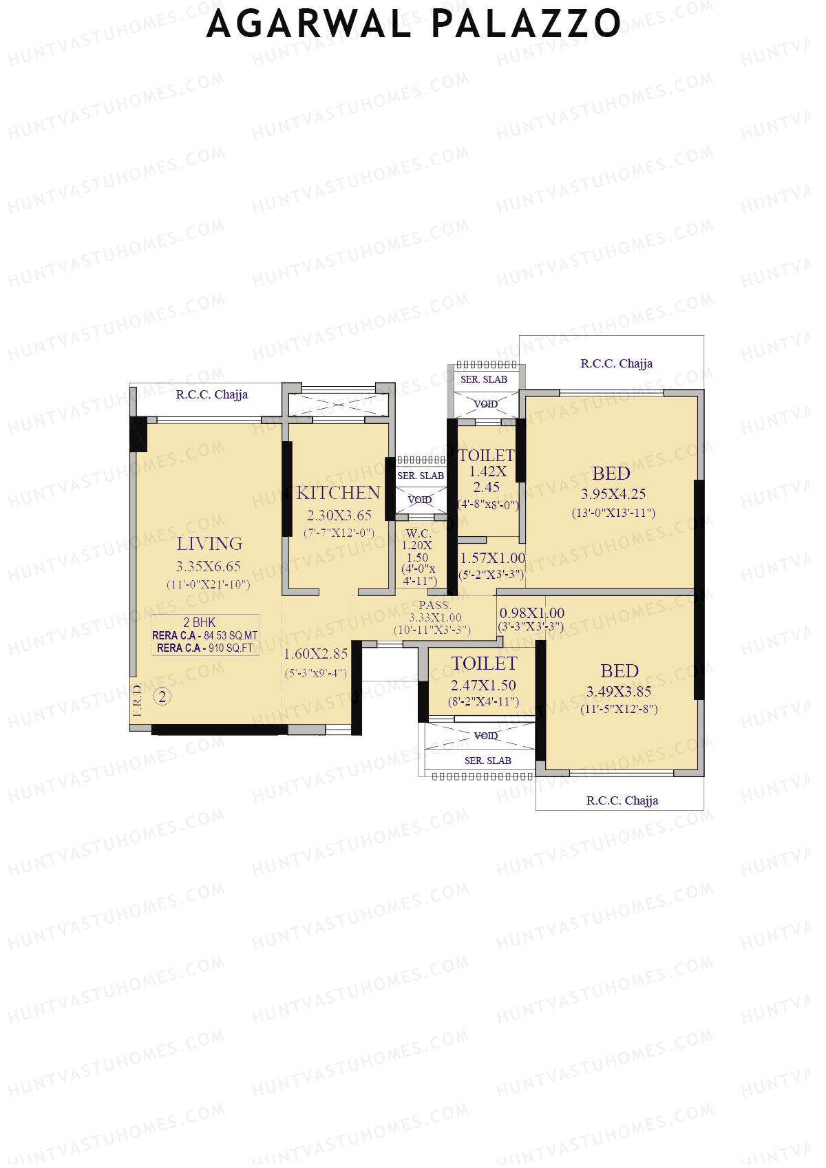 Agarwal Palazzo Block A Unit 2 Floor Plan