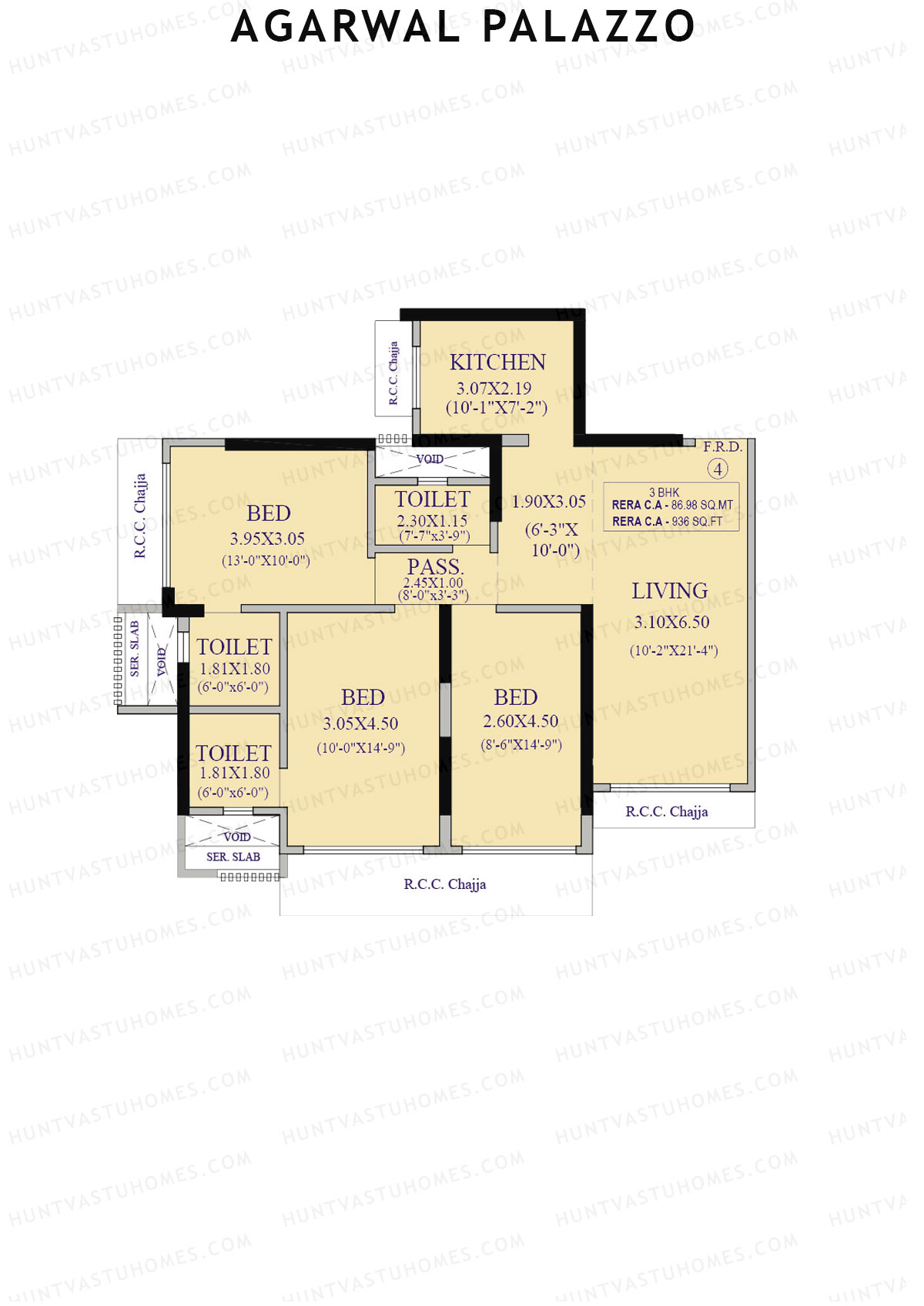 Agarwal Palazzo Block A Unit 4 Floor Plan