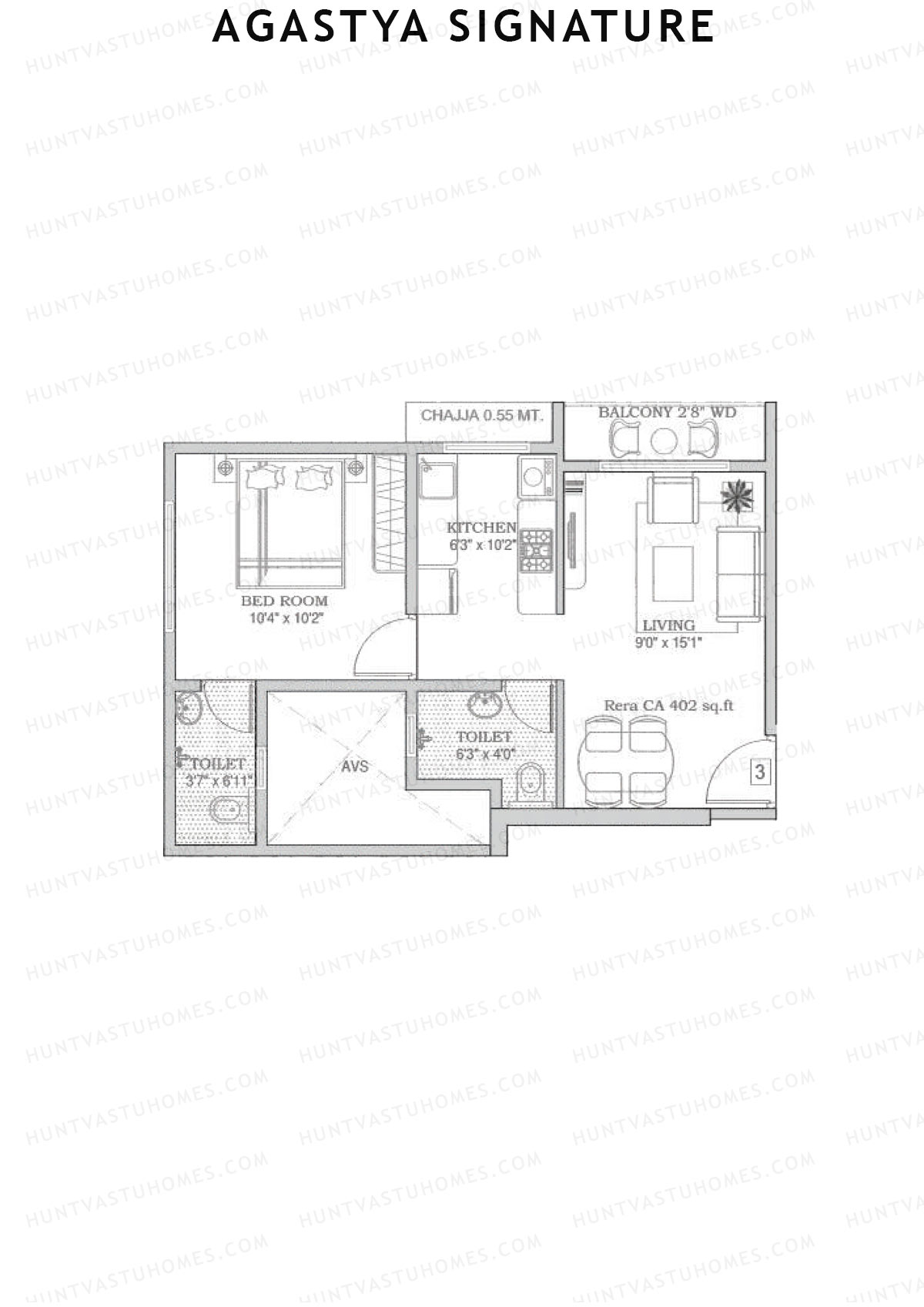 Agastya Signature Block A Unit 3 Floor Plan