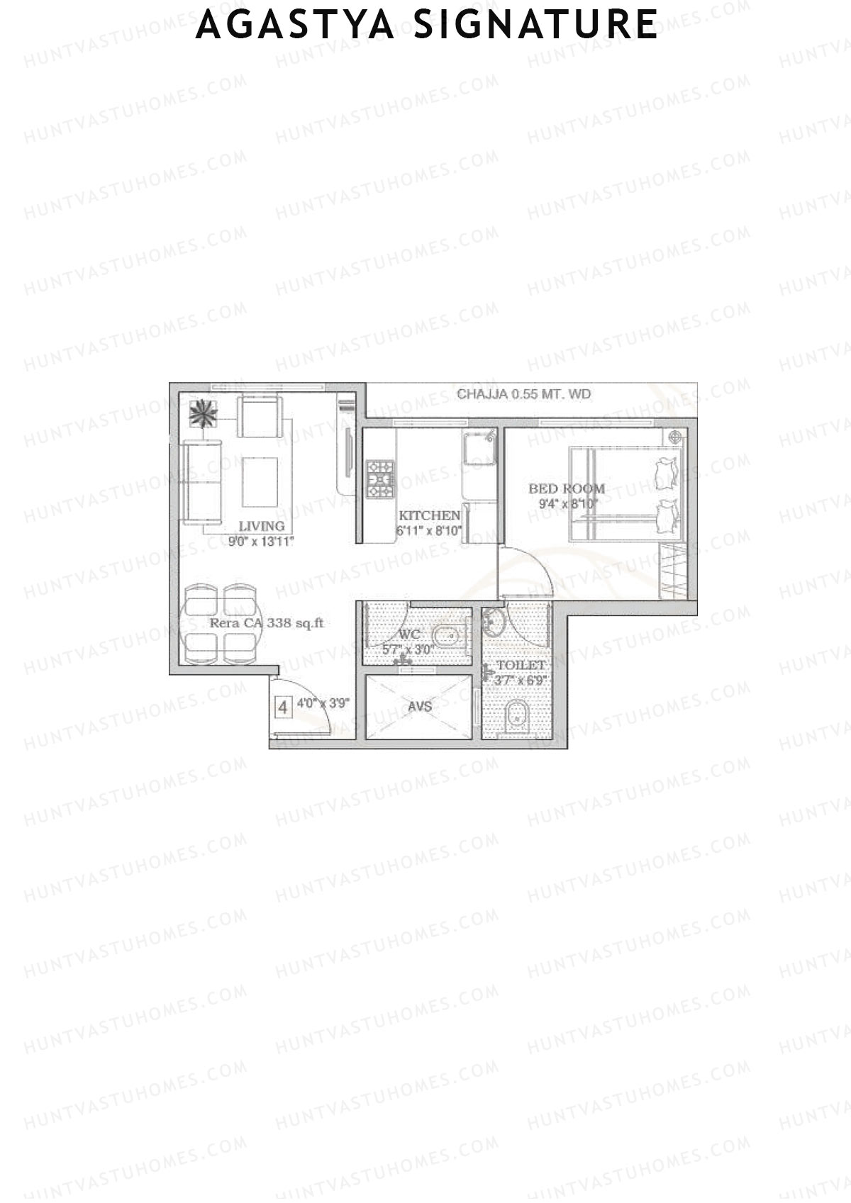 Agastya Signature Block A Unit 4 Floor Plan