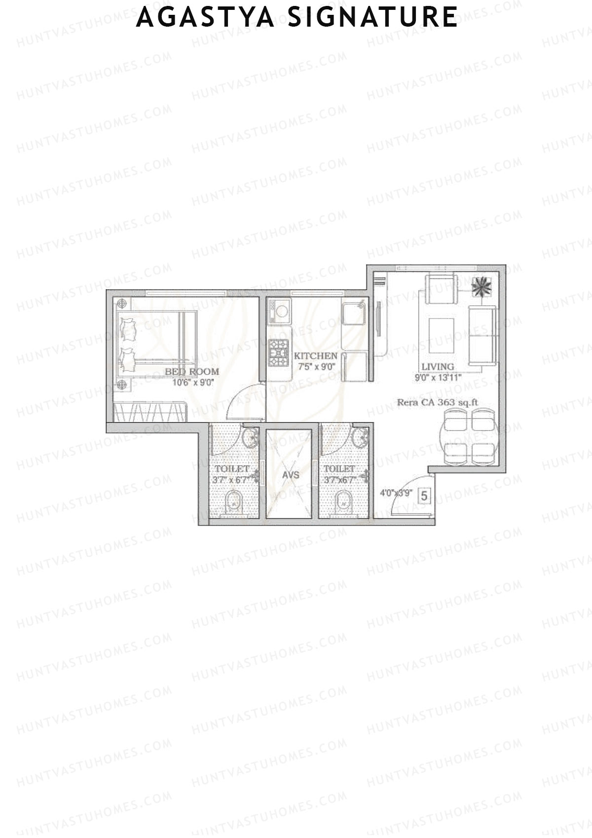 Agastya Signature Block A Unit 5 Floor Plan