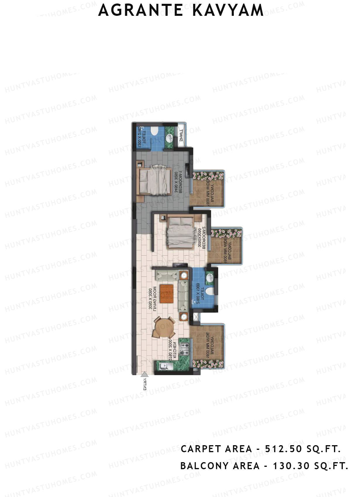 Agrante Kavyam Tower A1 Unit 2 Floor Plan