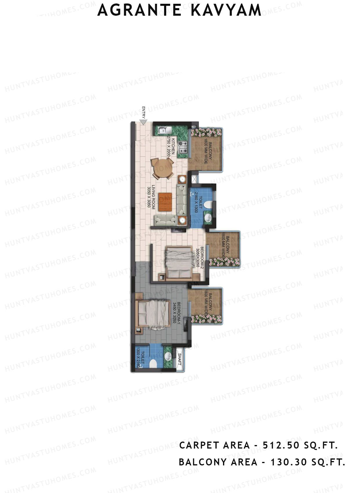 Agrante Kavyam Tower A1 Unit 3 Floor Plan