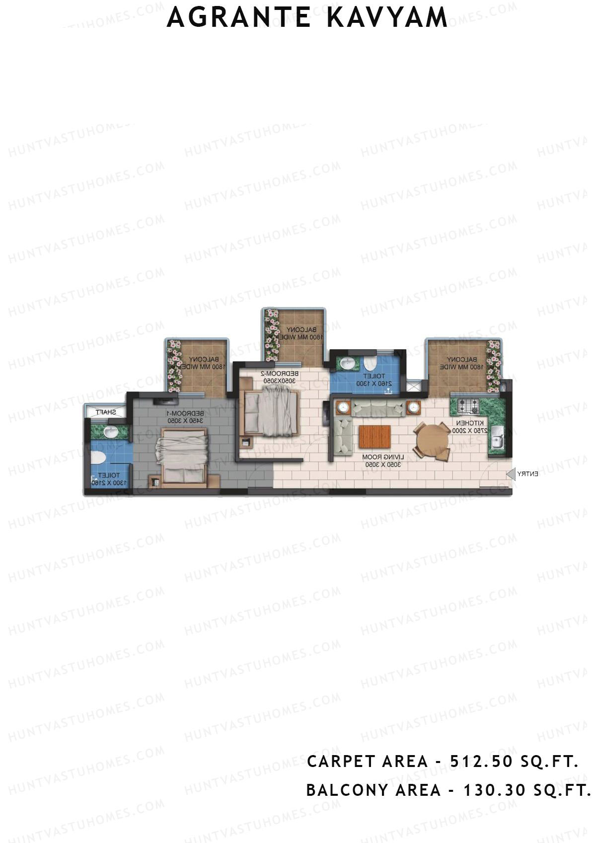 Agrante Kavyam Tower A3 Unit 4 Floor Plan