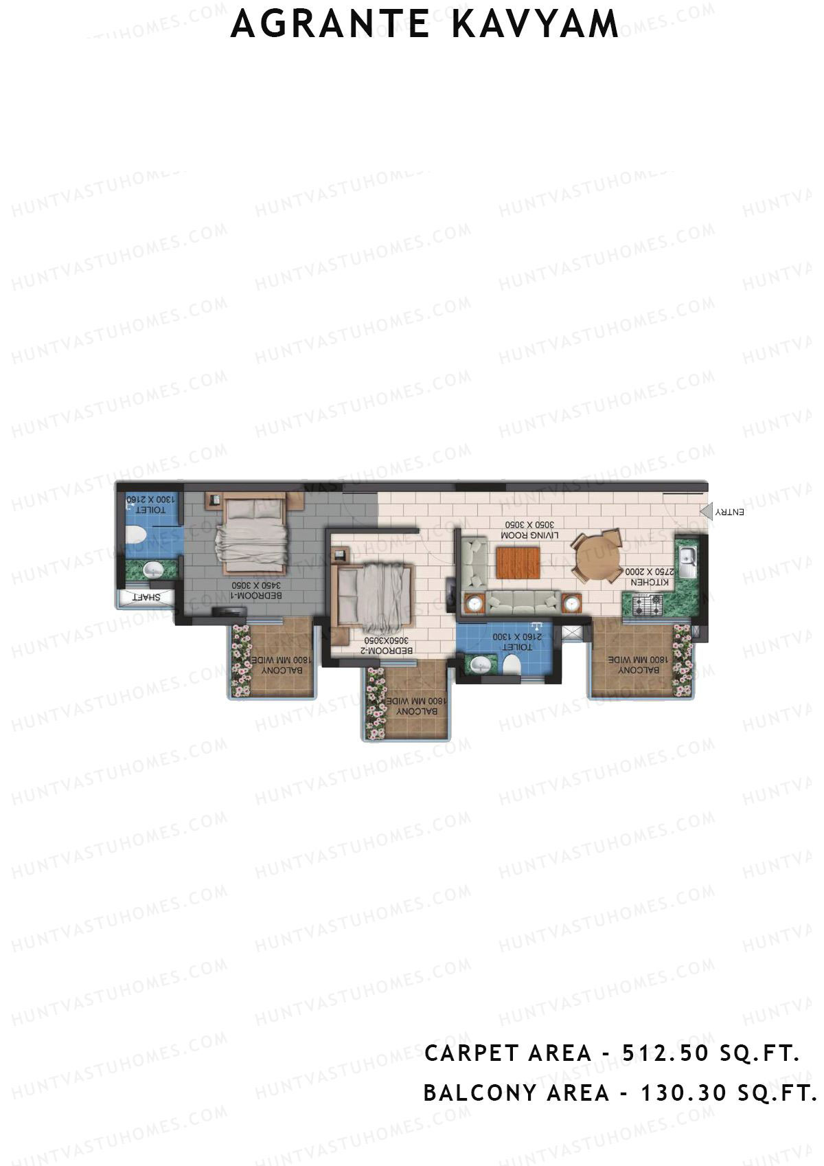 Agrante Kavyam Tower A5 Unit 3 Floor Plan