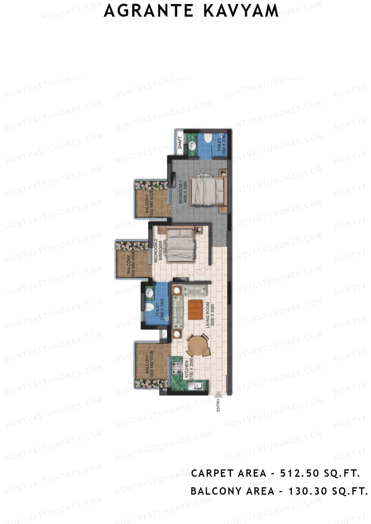 Agrante Kavyam Tower B Unit 1 Floor Plan