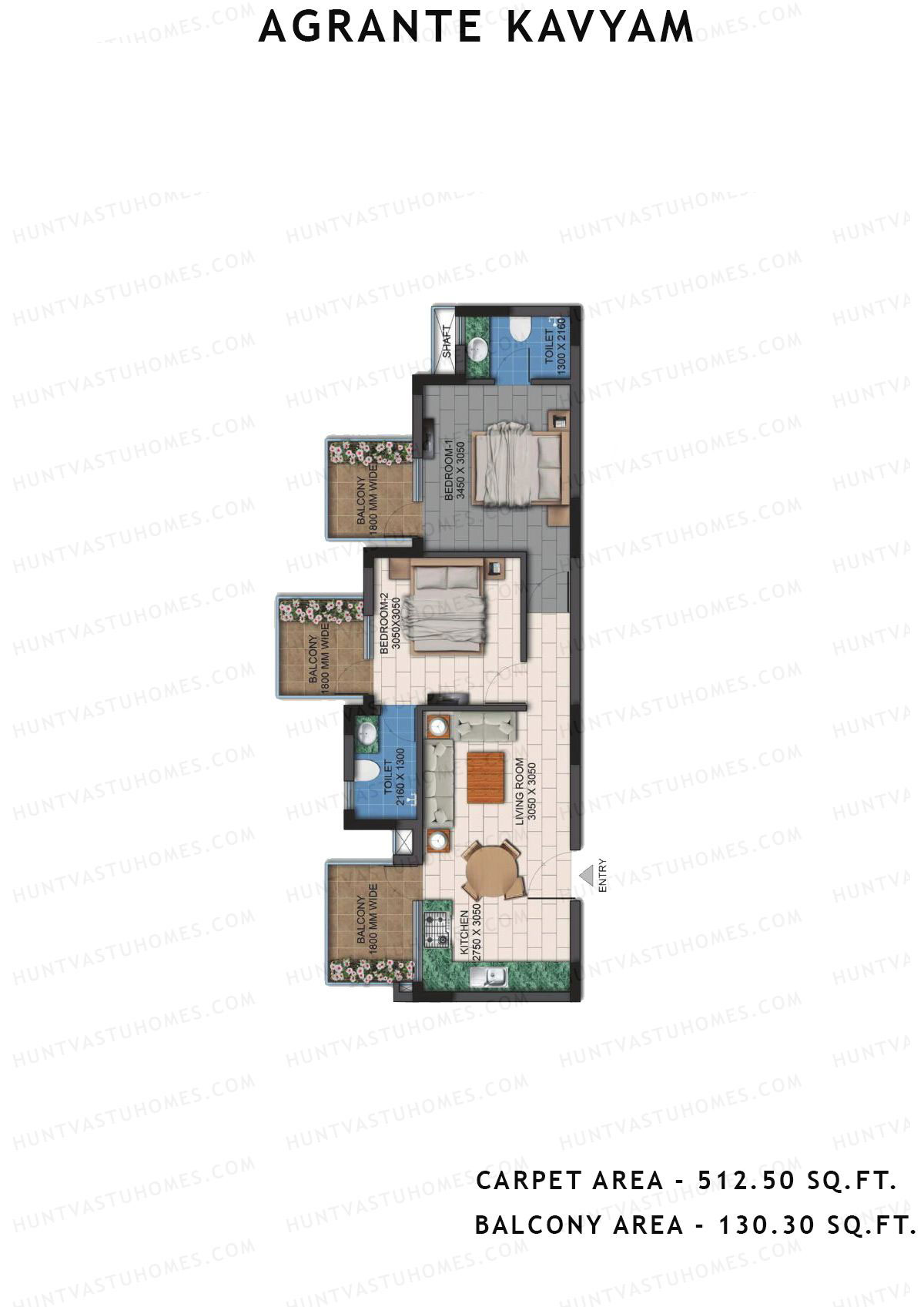 Agrante Kavyam Tower C Unit 1 Floor Plan
