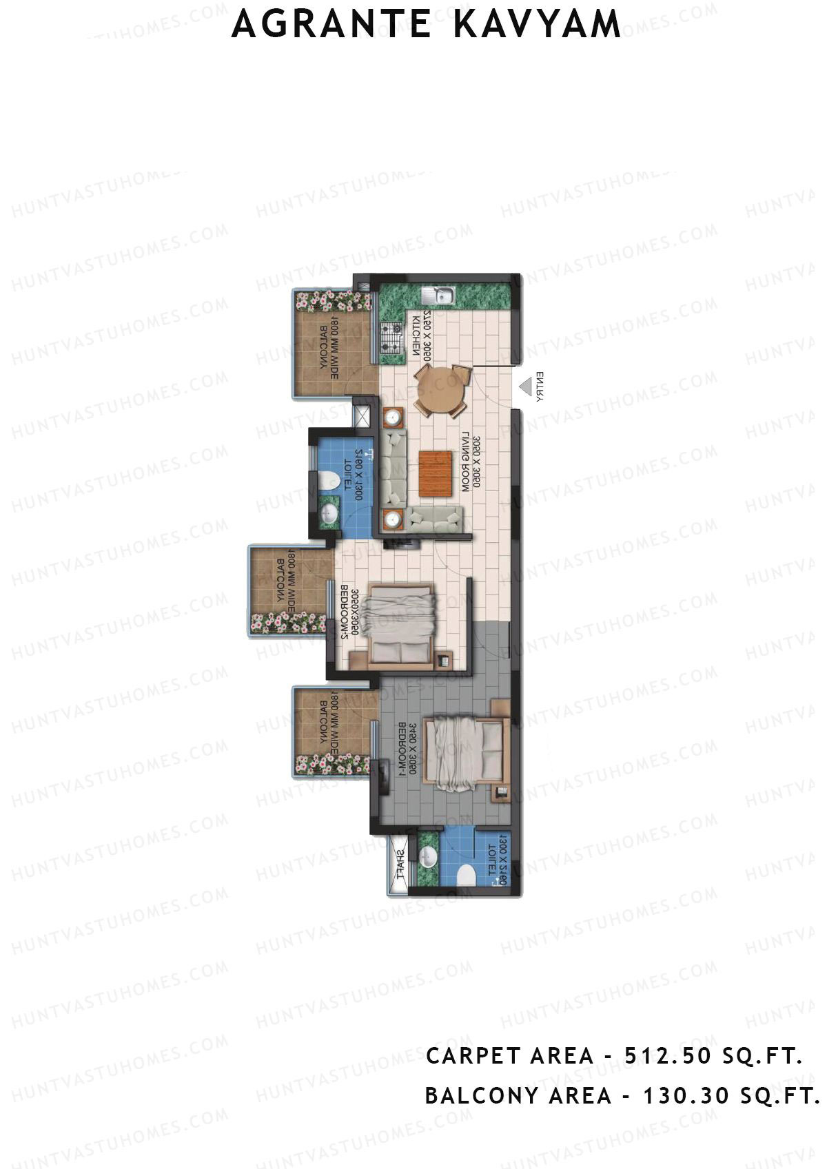 Agrante Kavyam Tower C Unit 4 Floor Plan