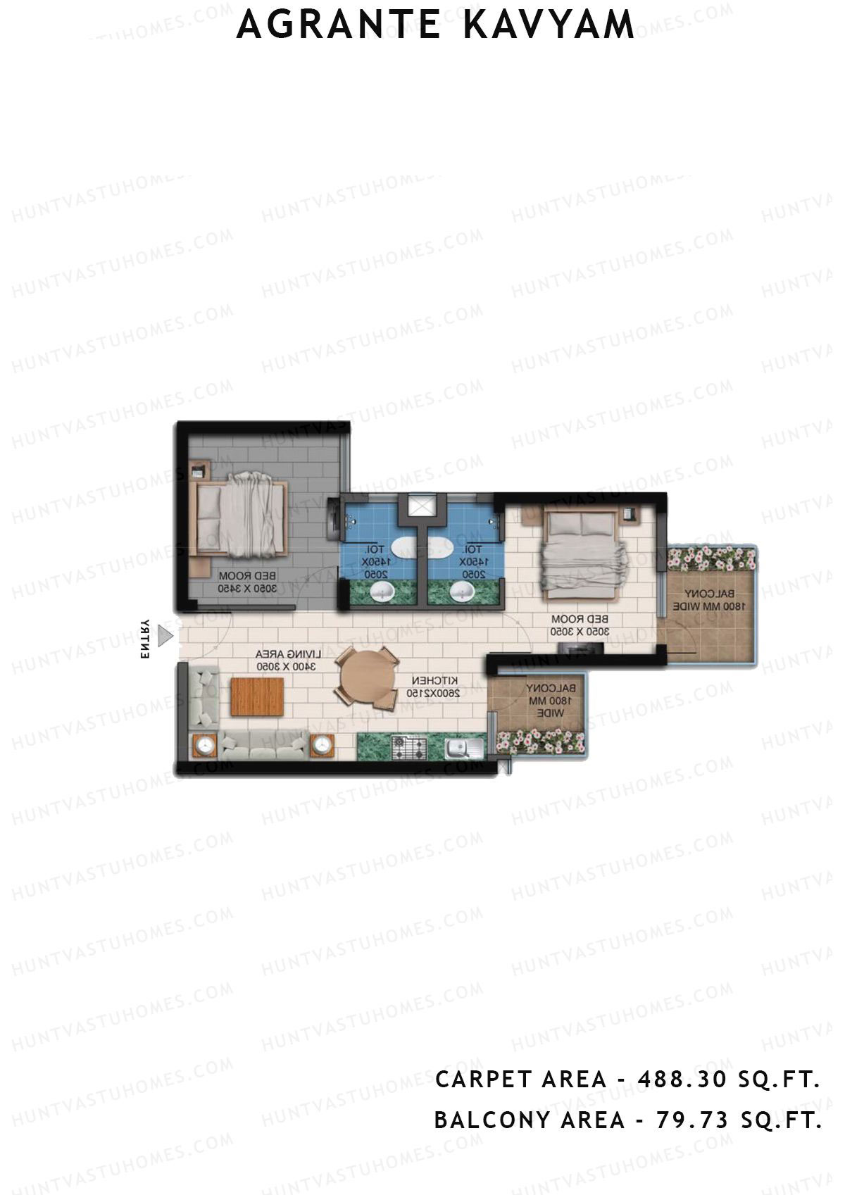 Agrante Kavyam Tower D Unit 12 Floor Plan