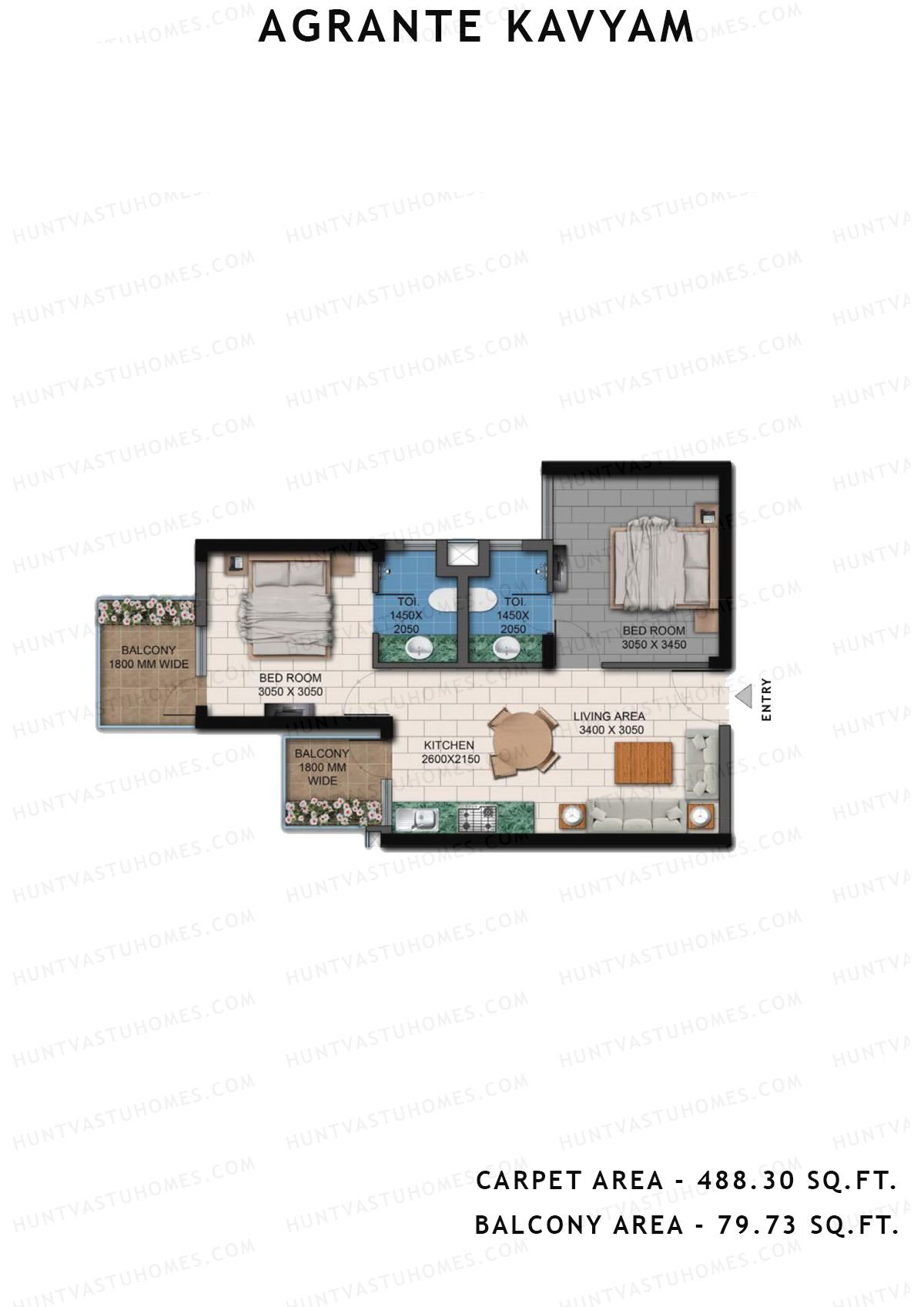 Agrante Kavyam Tower D Unit 13 Floor Plan