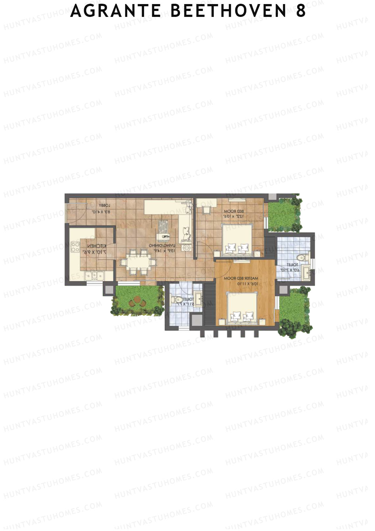 Agrante Beethoven 8 Minor Unit 2 Floor Plan