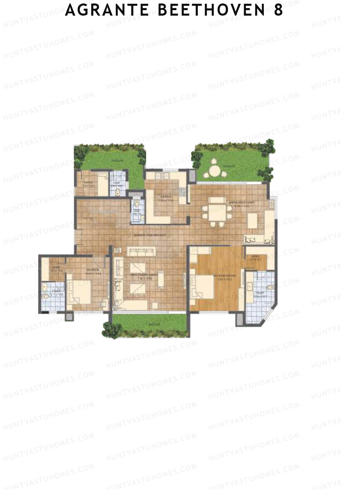 Agrante Beethoven 8 Sonata Unit 1 (Duplex ) Floor Plan