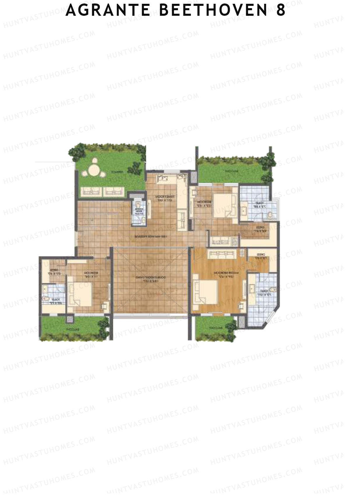 Agrante Beethoven 8 Sonata Unit 1 (Duplex ) Floor Plan