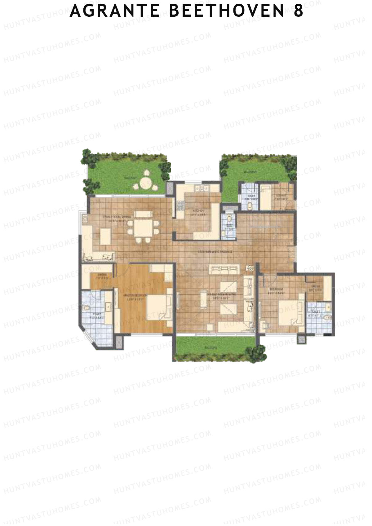 Agrante Beethoven 8 Sonata Unit 2 (Duplex ) Floor Plan