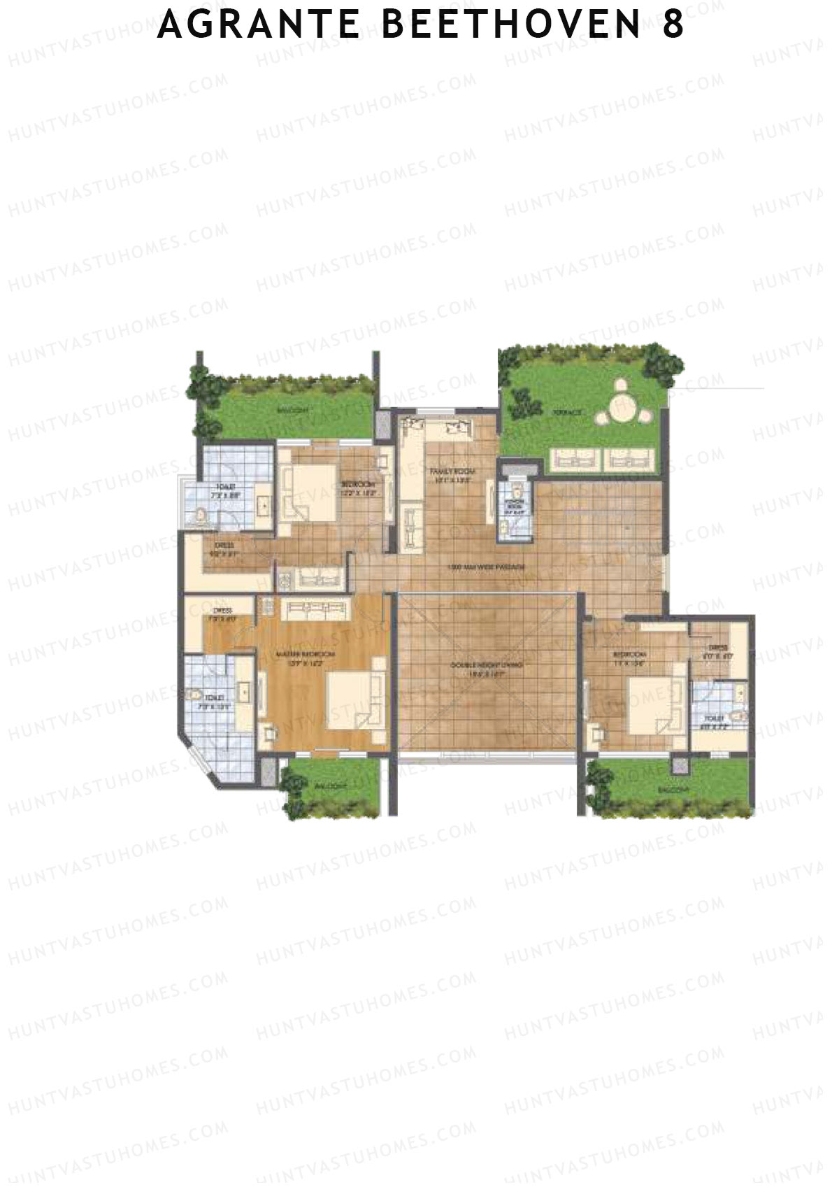 Agrante Beethoven 8 Sonata Unit 2 (Duplex ) Floor Plan