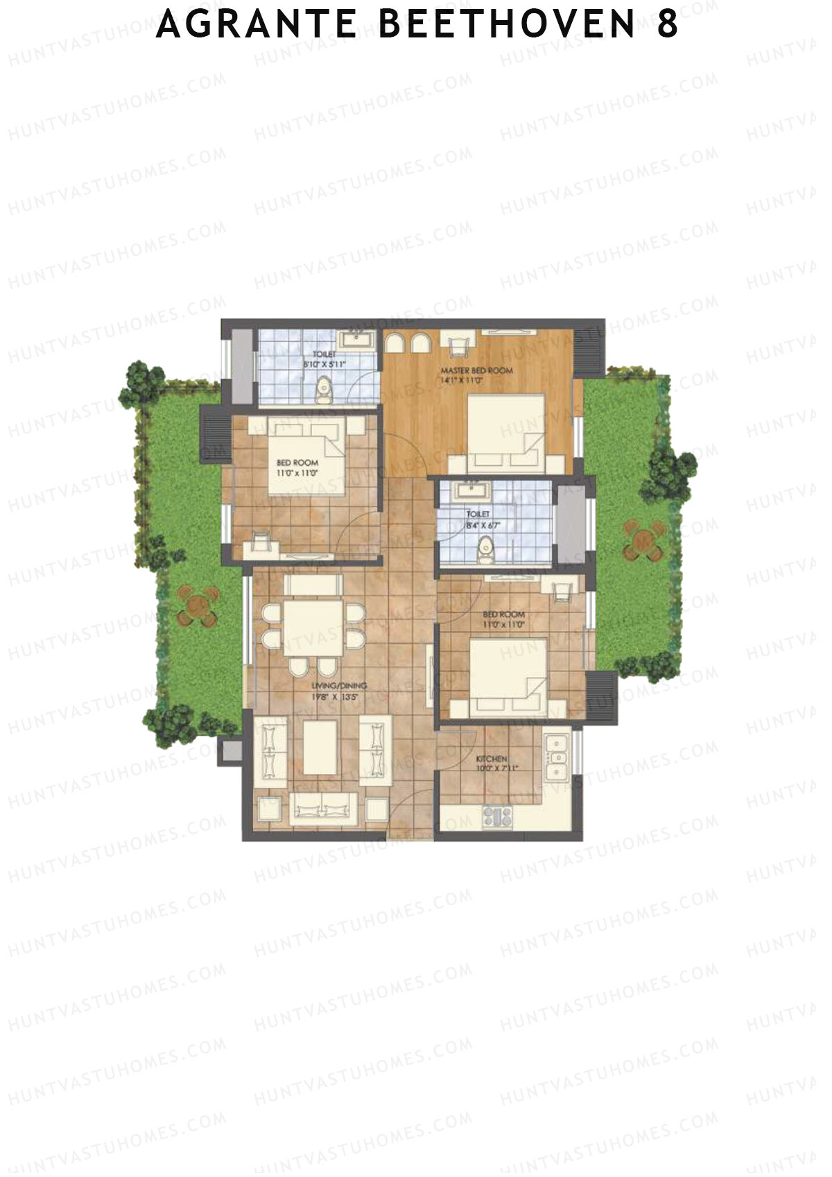 Agrante Beethoven 8 Symphony Unit 1 Floor Plan