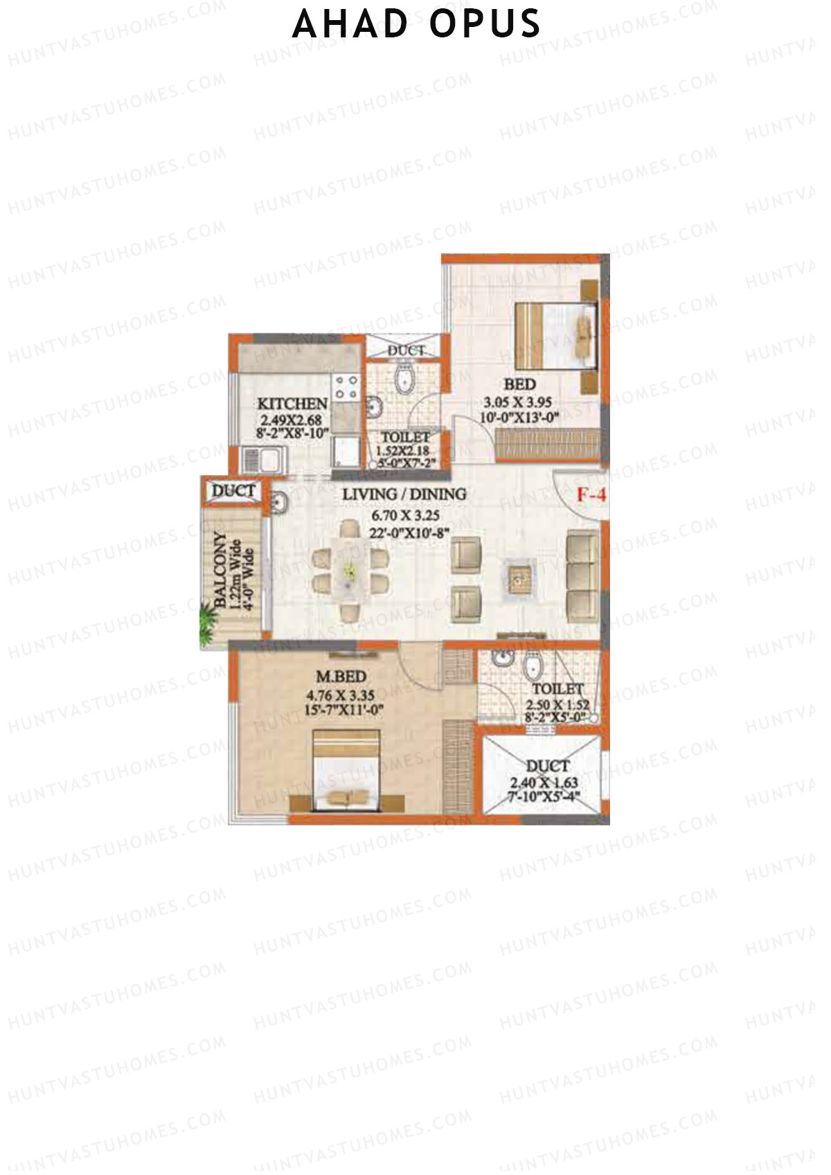 Ahad Opus Wing A Unit 4 Floor Plan