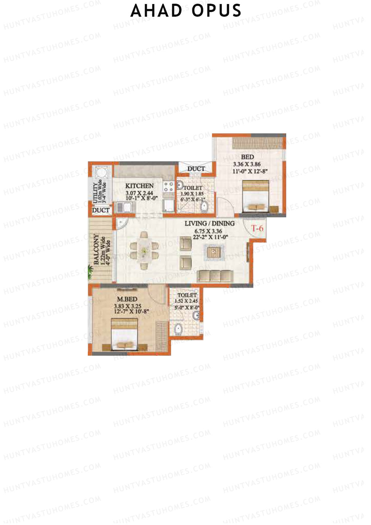 Ahad Opus Wing B Unit 6 Floor Plan