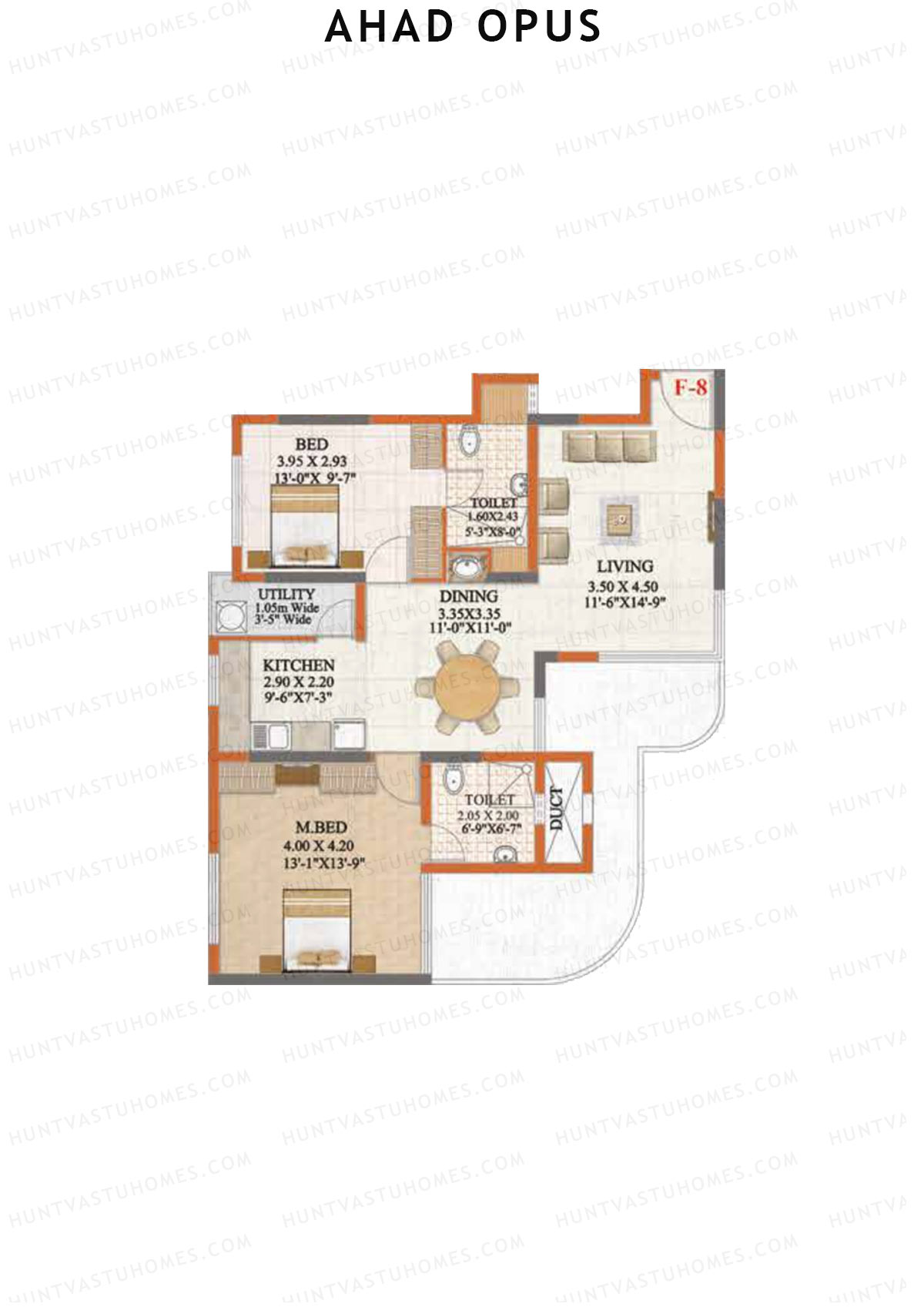 Ahad Opus Wing B Unit 8 Floor Plan